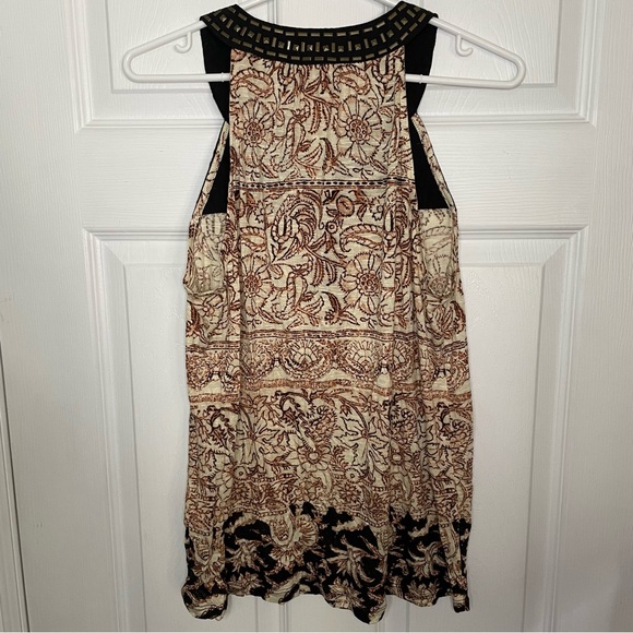 Lucky Brand Floral Studded Boho sleeveless top Medium - Picture 4 of 8